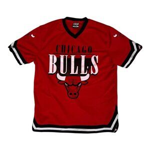 Vintage Chicago Bulls Warm Up Jersey Size Large Red UNK Y2K